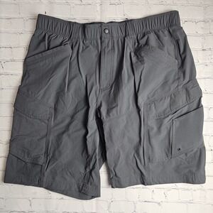 Scheels Outfitters Cargo Shorts Size XL Gray Stretch‎ Waistband Pockets Hiking